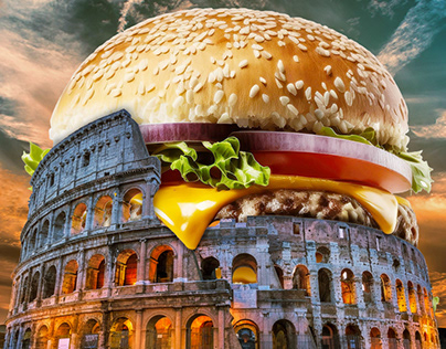 Cheese Burger Photo Manipulation