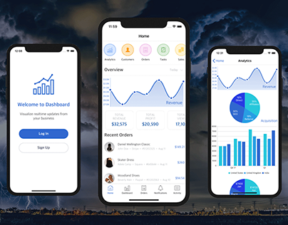 Admin Dashboard UI App Template for Mobile Apps