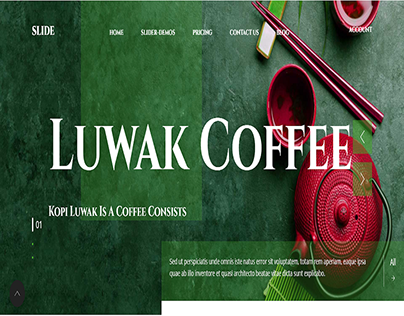 Slide Luwak coffee slider Design