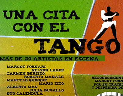 Afiche evento de tango