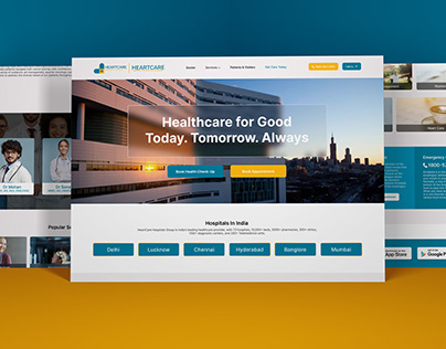 Heartcare Hospitals Website UI Design
