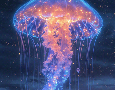 Night Jellyfish from Midjourney