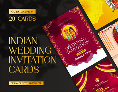 Indian Wedding Invitation Cards Vol.1