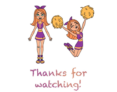 Cheerleader girl character design
