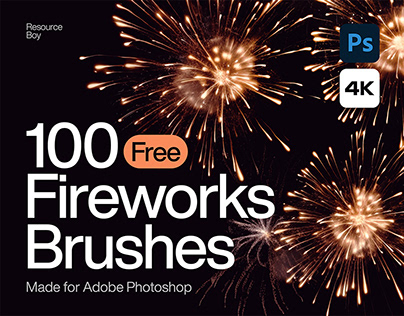 100 Free Fireworks Photoshop Brushes [4K]