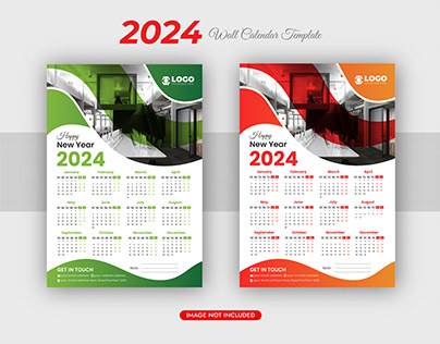 A3 wall calendar 2024 template