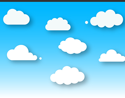 White Clouds Vector Collection