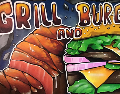Grill and burger.