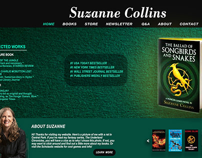 Suzanne Collins Website Redesign