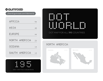 DOTWORLD : Dot Maps for All 195 Countries