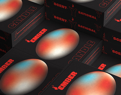 Packaging design for a candle shop Ember