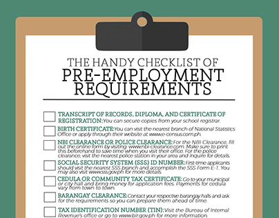 Pre-Employment Requirements Infographic