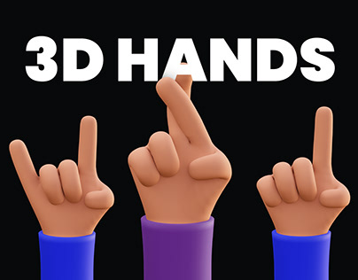 3D HANDS GESTURES (Using Blender )