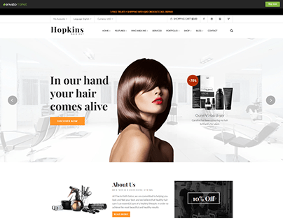 Barber Shop & Hair Salon HTML - Hopkins
