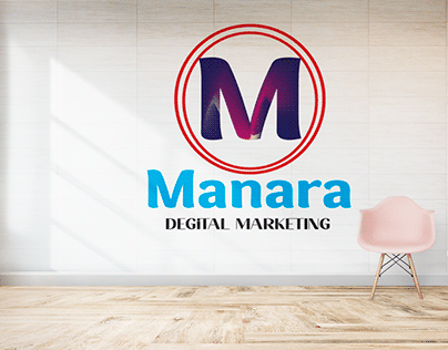 Manara Digital marketing logo mokup desgin