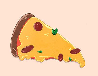 pizza illustration with Procreate