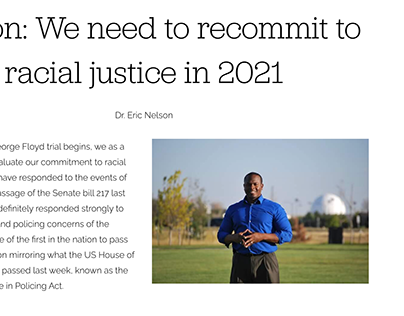 Eric Nelson: We need to recommit to racial justice 2021