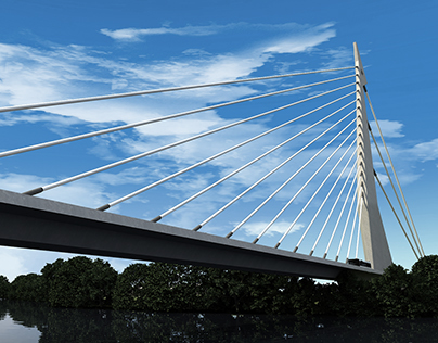 Maquete Animação 3D - Ponte Estaiada do Fundão