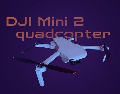 Development 3D model quadcopter dji mini 2