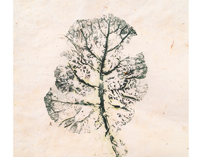 Monotype printed leave