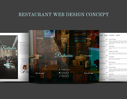 Restaurant web design concept