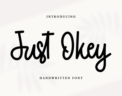 Just Okey - Handwritten Font