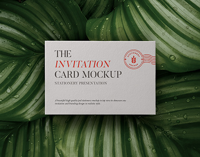 Invitation Card PSD Mockup
