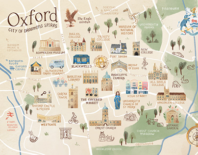 Illustrated Map of Oxford