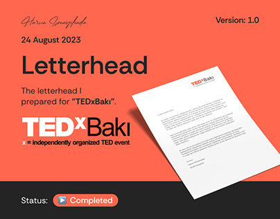 "TEDxBakı" Letterhead.