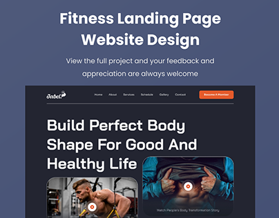 Fitness Landing Page Design