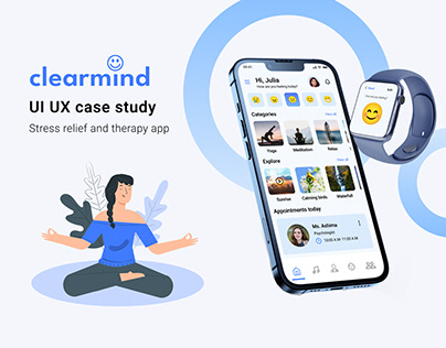 UI UX Case Study: Clearmind Therapy App