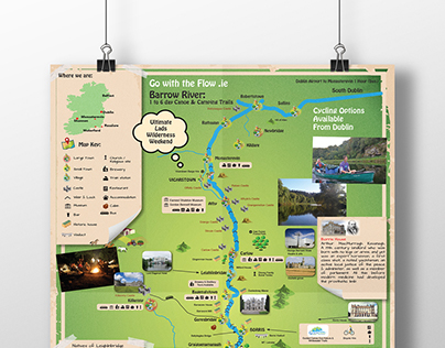 Ireland River Barrow Tourism Map