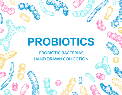 Probiotic bacterias illustration