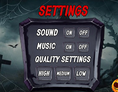 horor game settings panel