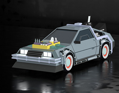 Сar LowPoly from the movie Back to the Future