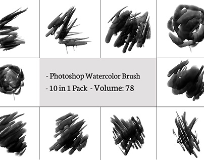 Free Watercolour and Artistic Photoshop Brush Set