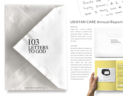 '103 Letters to God' Annual Report, Udayan Care
