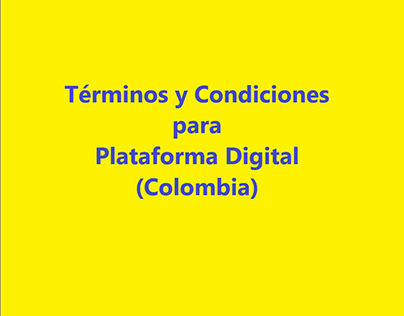 Términos y Condiciones para Plataforma Digital
