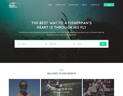 Fishing website design