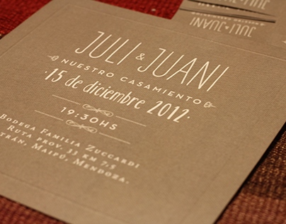Julia & Juani · Wedding invitations