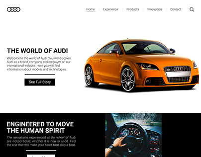 Web UI/UX Design - Audi