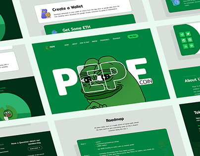 Pepe Cryptocurrency Website Re-design