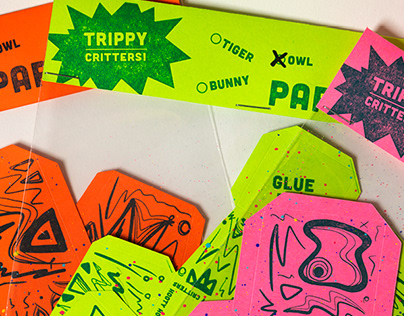 Trippy Critters, Letterpress Paper Toys