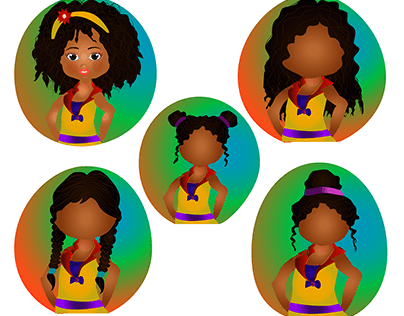 American African Characters for Children's Book