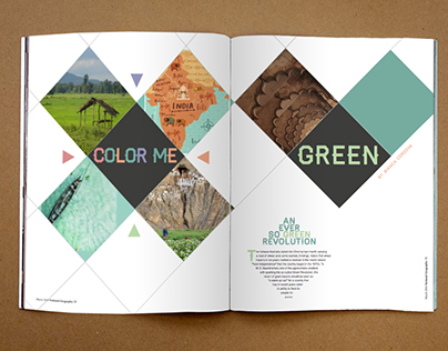 Color Me Green Magazine Spread