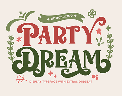 Party Dream - Display Typeface with Extras Dingbat