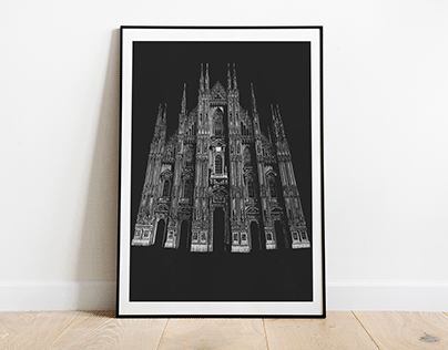 Milan Cathedral - Etching Light Study