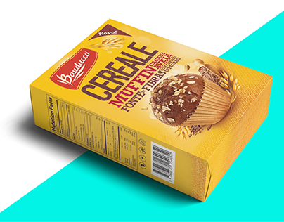 Muffin packaging design, 3d mockup and dieline design
