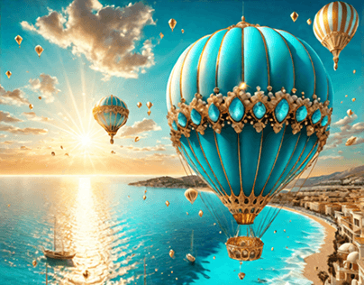 HOT AIR BALLOON on the french riviera