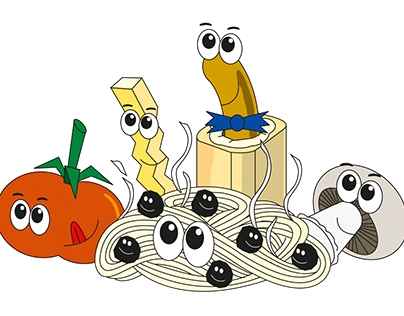 Illustration Happy Foods
